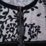 Bai Amour Vintage Black Grey Floral Lace Detail Ruffle Tiered Knit Dress 10-12UK/38-40EU Image 4