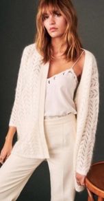 Sezane Georges Mohair Cardigan Sweater