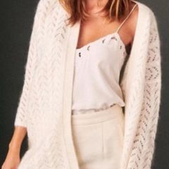 Sezane Georges Mohair Cardigan Sweater