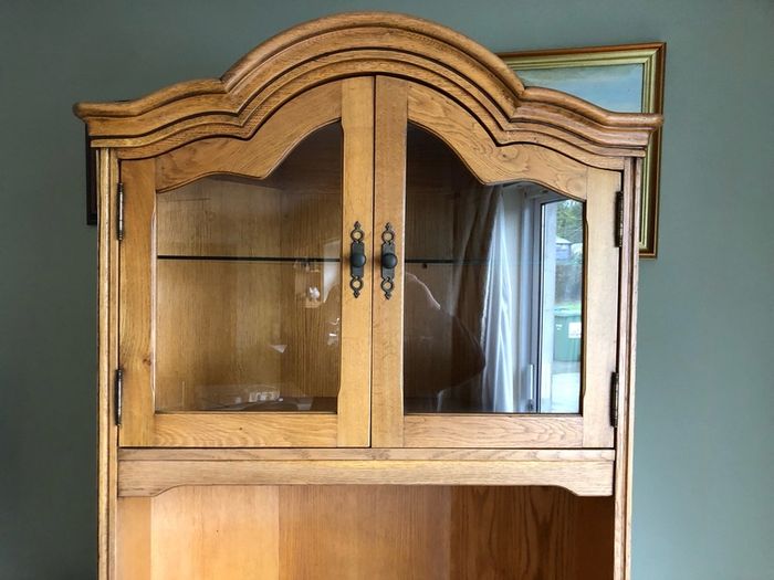 light oak solid tv corner unit ..immaculate