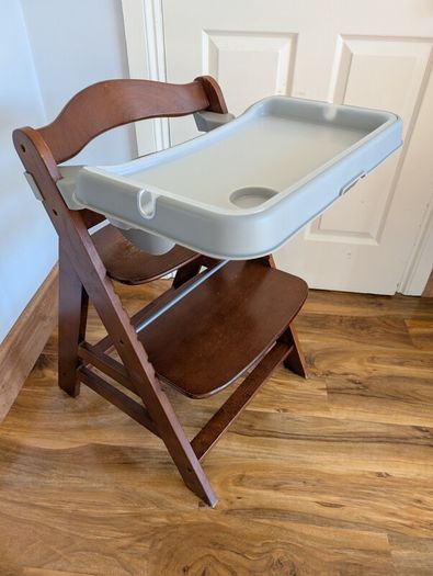 Hauck Alpha+ Wooden Highchair Bundle - Newborn to Toddler (Walnut)
