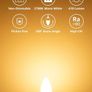 E14 LED Light Bulb, Small Edison Screw SES Candle Bulbs, 4.9W 470lm, 40W Equivalent E14 Bulb, Warm White 2700K E14 LED Bulb, Energy Saving Candle Light Bulbs, Non-dimmable, Pack of 6 Image 5