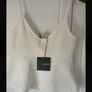 cami Bnwt asos petite range ivory peplum cami top size 12 Image 2