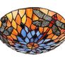 Tiffany Style 12 16Inch Stained Glass Dragonfly Style Flush Mount Ceiling Light Fixture with Stained Glass Shade Hanging Tiffany Lamps for Dinner Room Living Room Dragonfly 30cm Image 2