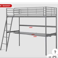 IKEA Svarta bunk bed & desk