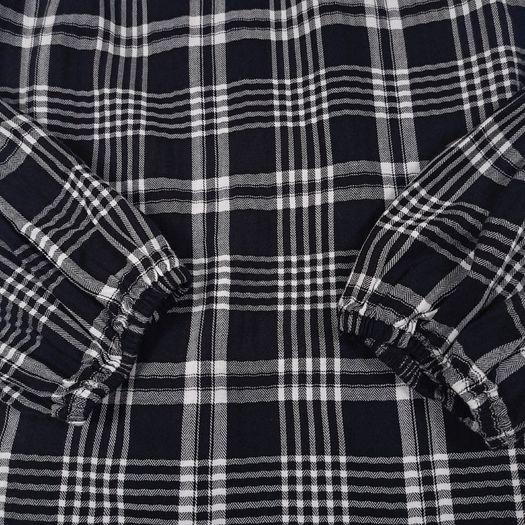 Nobody's Child Black White Plaid Checkered Ruffle High Neck Long Sleeve Mini Dress 10UK/38EU