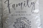 LANGS Home decorative present pillow Family together is the place to be size 35cm x 34cm