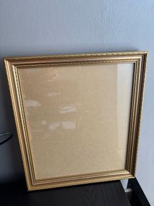 Golden vintage-style, ornate gold picture frame