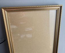 Golden vintage-style, ornate gold picture frame