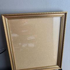 Golden vintage-style, ornate gold picture frame