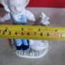 SET OF Boy & Girl PORCELAIN Figurines Blue / White. Image 5