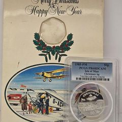 Isle of Man 1985 Silver Proof 50p Christmas Coin PCGS PR68DCAM