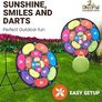 Toys Jumbo Kids Dart Board XL or XXL, Dart Board Set for Kids - Reversible Design, Sturdy Stand, 12 Sticky Balls & 6 Darts, Indoor/Outdoor Games Ages 3-8 Image 2