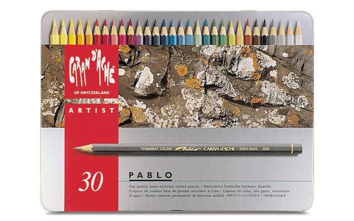 Caran dAche Pablo Colour Pencils (30 in a Metal Box)