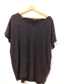 Vera Moda Maternity Glitter Black Top Size Medium