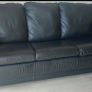 Black leather couch Image 7