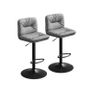 Bar Stool Set of 2 360 Swivel Black Image 6