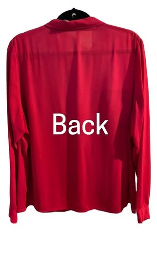 LITTLE WOODS Red Top with Lace Accent SIze 18