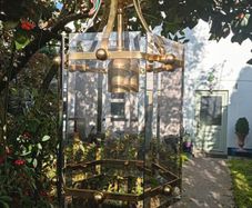Vintage Brass Hall Lantern Light