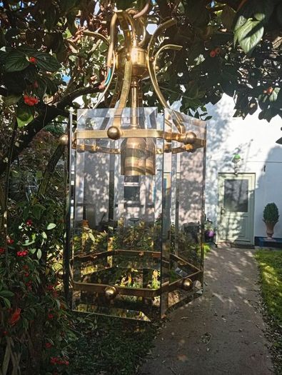 Vintage Brass Hall Lantern Light