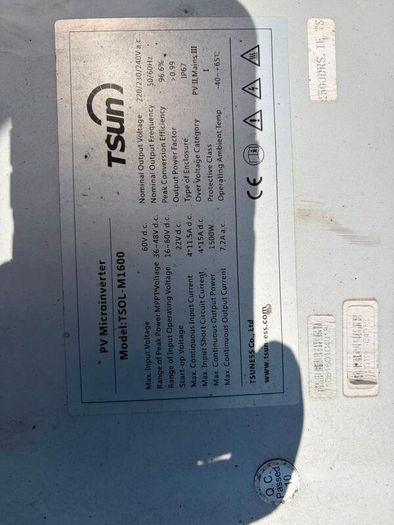 4 x AS-6M30-310W Solar Panels TSOL-M1600 Micro Inverter  Mounting Rails  Complete 1.24kW Solar Kit