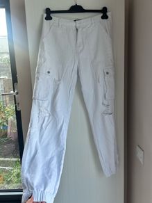 White cargo pants