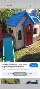 little tikes very large playhouse, decking and slide