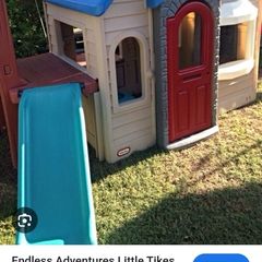 little tikes very large playhouse, decking and slide