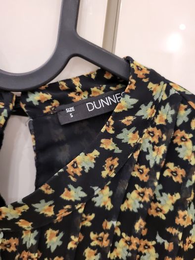 Black and Green Floral Blouse