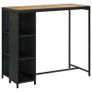 Bar Table with Storage Rack Black 120x60x110 cm Poly Rattan Image 5