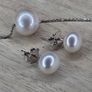 Honora Collection Sterling Silver 925 Cultured Pearl Necklace & Earrings Jewelry Set with Box Image 5