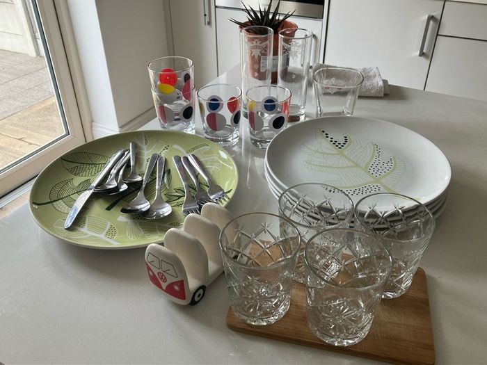 Dinnerware-Plates- Glasses- cutlery