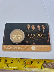 2 euro coin U2 50th Anniversary 2026 BU quality in coincard