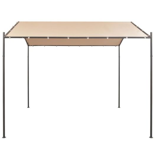Gazebo Pavilion Tent Canopy  Steel Beige