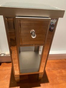 bedside Mirrored table