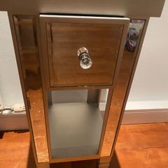 bedside Mirrored table