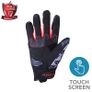 R-Tech Leopard Black/Red Touring Gloves - Touch Screen Textile (S, M, L, XL, 2XL, 3XL) Image 3
