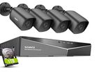 4pcs 1080P Weatherproof Home Surveillance Camera, Movement