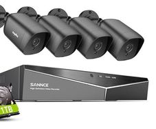 4pcs 1080P Weatherproof Home Surveillance Camera, Movement