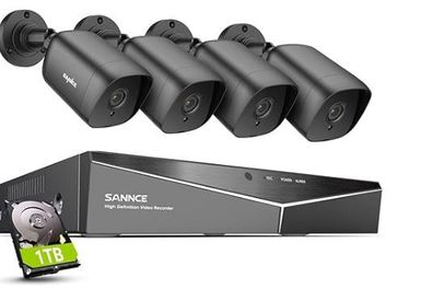 4pcs 1080P Weatherproof Home Surveillance Camera, Movement
