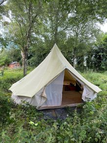 5m bell tent with stove hole