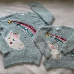 2 x Girls jumpers  11-12 & 6-7 years