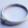 Vintage Serling Silver 925 Ruby Pebble Stacking Ring Size J1/2 - 1,2g Image 4