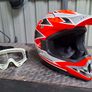 Motocross Takachi Helmet and goggles Image 3
