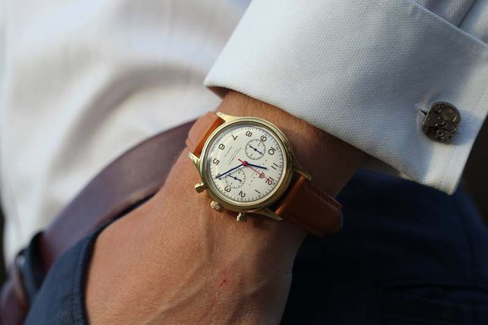 Gold Huguenot Chronograph