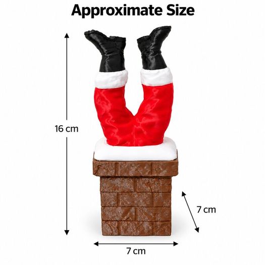 Santa Stuck in the Chimney Christmas Decoration 3D