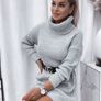 A striped sweater dress with a turtleneck Image 3