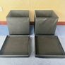 2 x Faux Leather Black Storage / Side Units Image 2