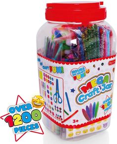 Jumbo Kids Craft Set - Kids Craft Kits with Over 1,200 Crafting Pieces - Arts and Crafts for Kids (FREE POSTAGE)