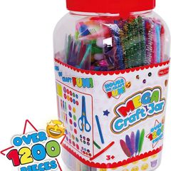 Jumbo Kids Craft Set - Kids Craft Kits with Over 1,200 Crafting Pieces - Arts and Crafts for Kids (FREE POSTAGE)
